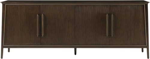 Mid-Century Modern Reeded Four-Door Credenza