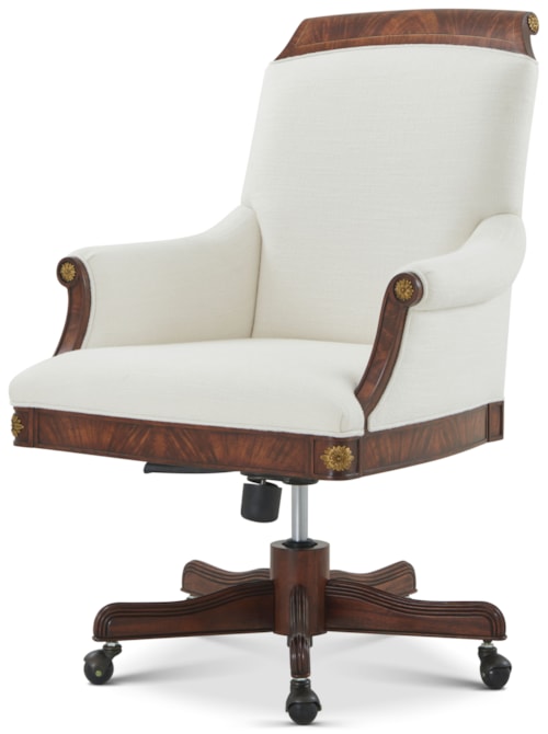 Georgiana Traditional Adjustable Upholstered Desk Chair