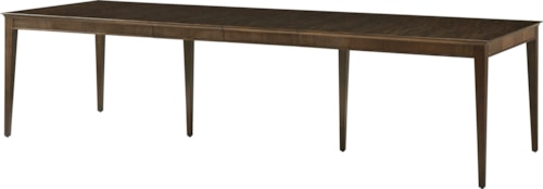 Mid-Century Modern 120" Rectangular Dining Table with Fluted Apron