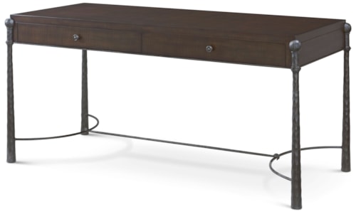 Traditional 2-Drawer Metal Writing Desk