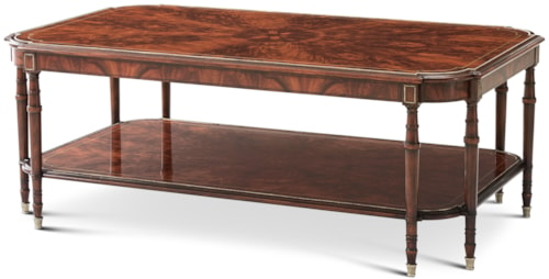 Traditional Cocktail Table with Undertier Shelf