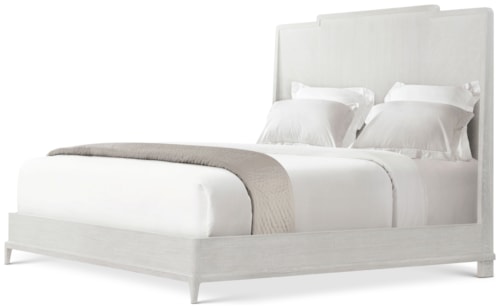 Casual King Panel Bed with Tall Headboard