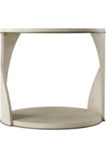 Theodore Alexander Isola Contemporary Side Table with Bottom Shelf