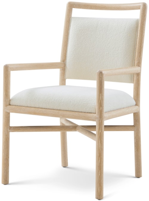 Transitional Upholstered Dining Armchair