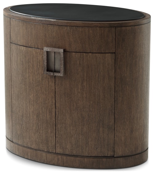 Contemporary 1-Drawer Nightstand with Adjustable Shelves