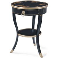 Traditional Lamp Table with Lower Shelf