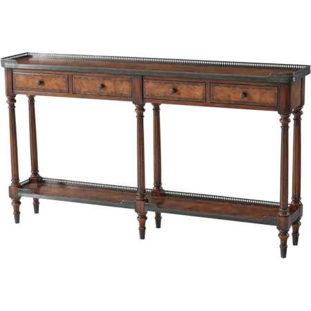 Brass Gallery Sofa Table