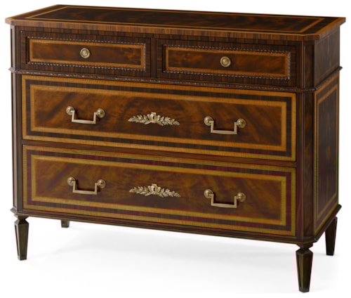Viscount's Traditional Carved Rosette Chest of Drawers