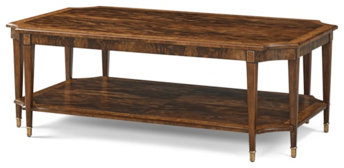 Traditional Federal Era Cocktail Table with Lower Shelf