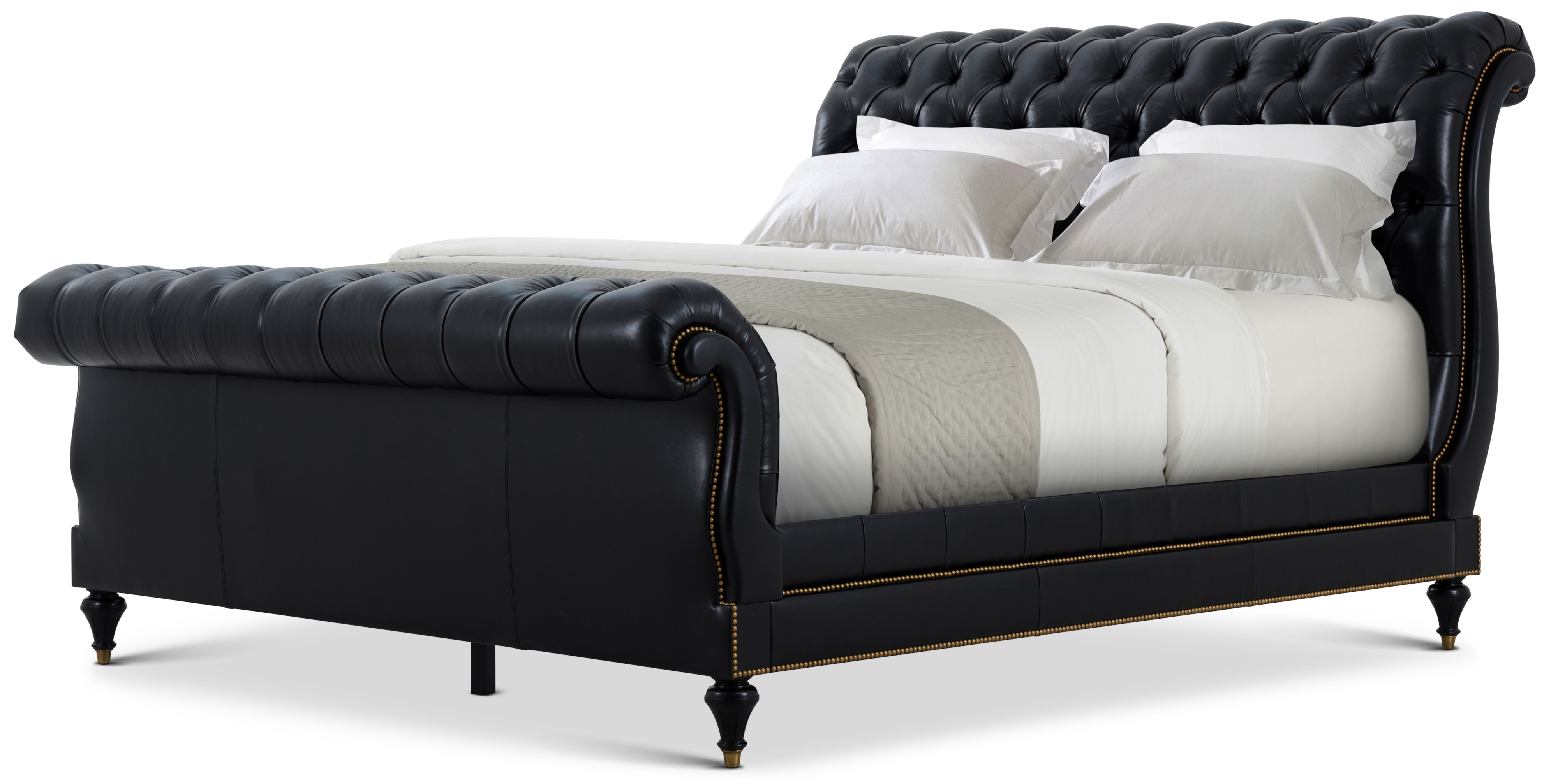 King Upholstered Sleigh Bed