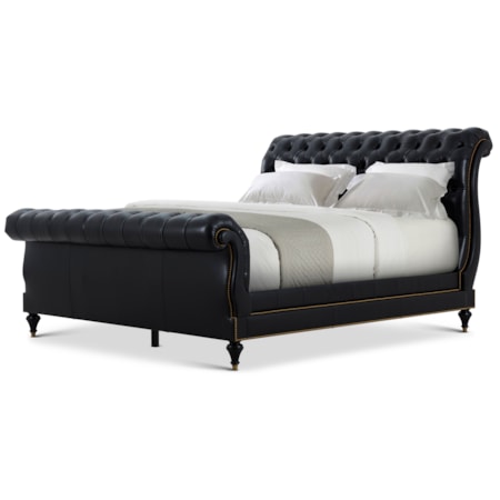 King Upholstered Sleigh Bed