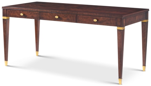 Transitional Table Desk with Brass Ferrules