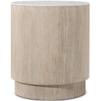 Relaxed Modern Quartz-Top Drum Table
