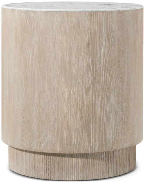 Relaxed Modern Quartz-Top Drum Table