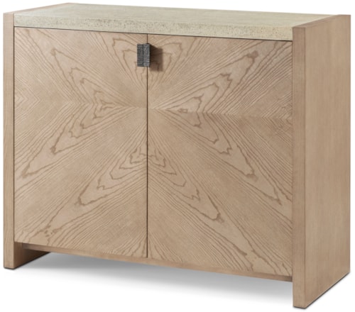 Contemporary 2-Door Hall Chest with Stone Top