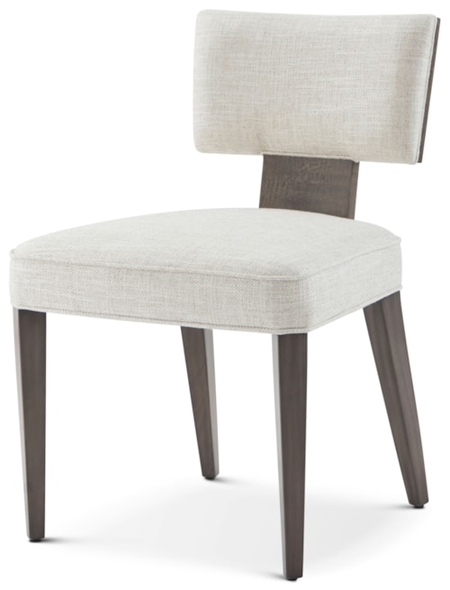 Contemporary Splat Back Dining Side Chair with Upholstered Seat
