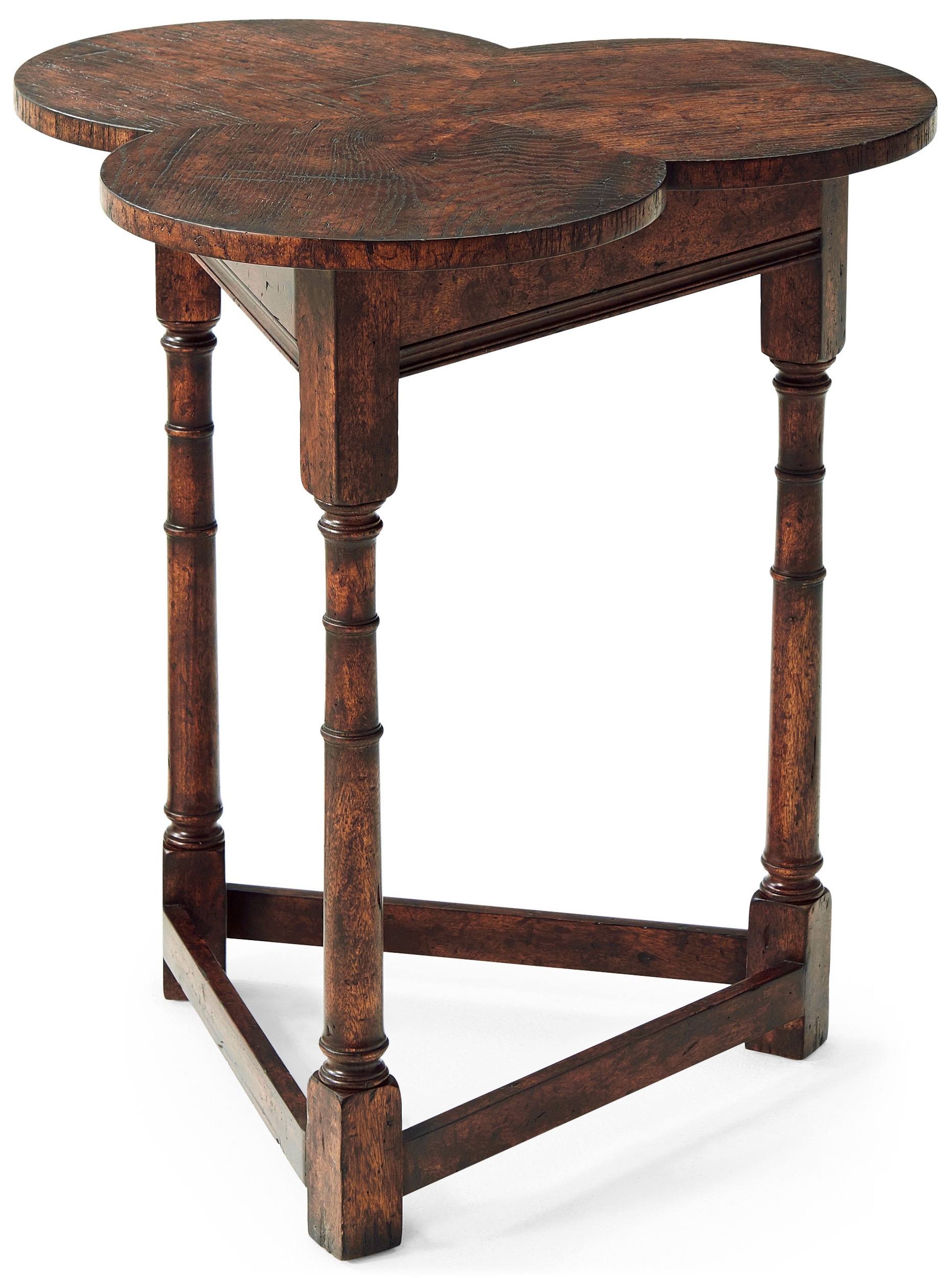 Oak Clover Accent Table
