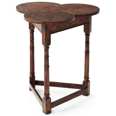 Oak Clover Accent Table