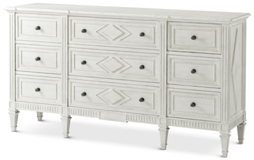 The Laurent Transitional 9-Drawer Dresser