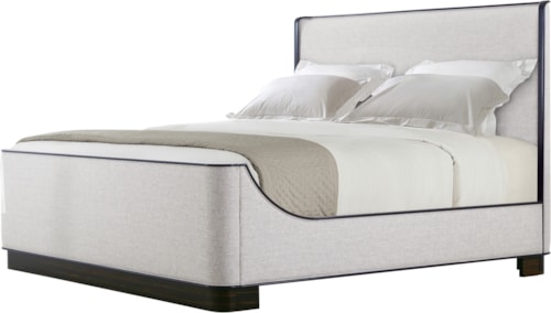 Modern Upholstered King Bed with Plinth Base
