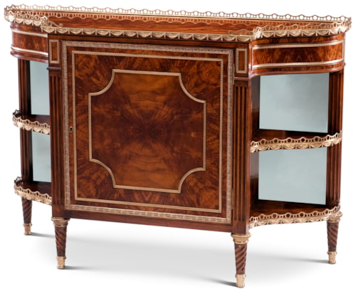 Traditional Decorative Accent Chest with Cast Brass Gallery