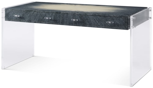 Mid-Century Design Lucite Panel Writing Desk