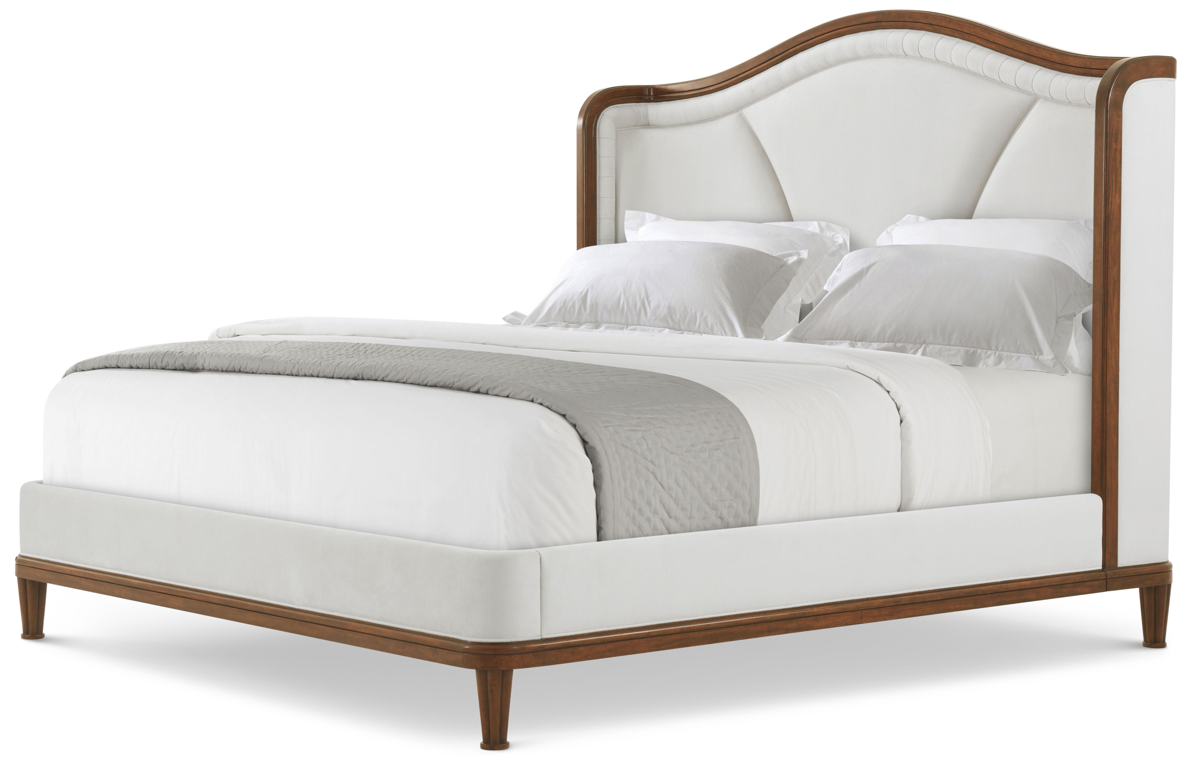 Norfolk Upholstered Wing-Back King Bed