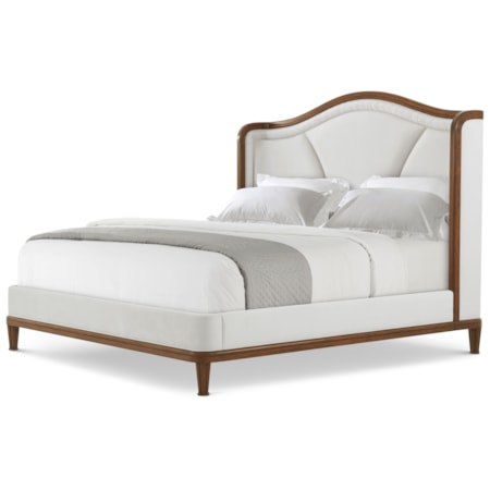 Norfolk Upholstered Wing-Back King Bed