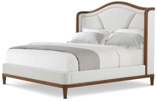 Norfolk Traditional Upholstered Wing-Back King Bed