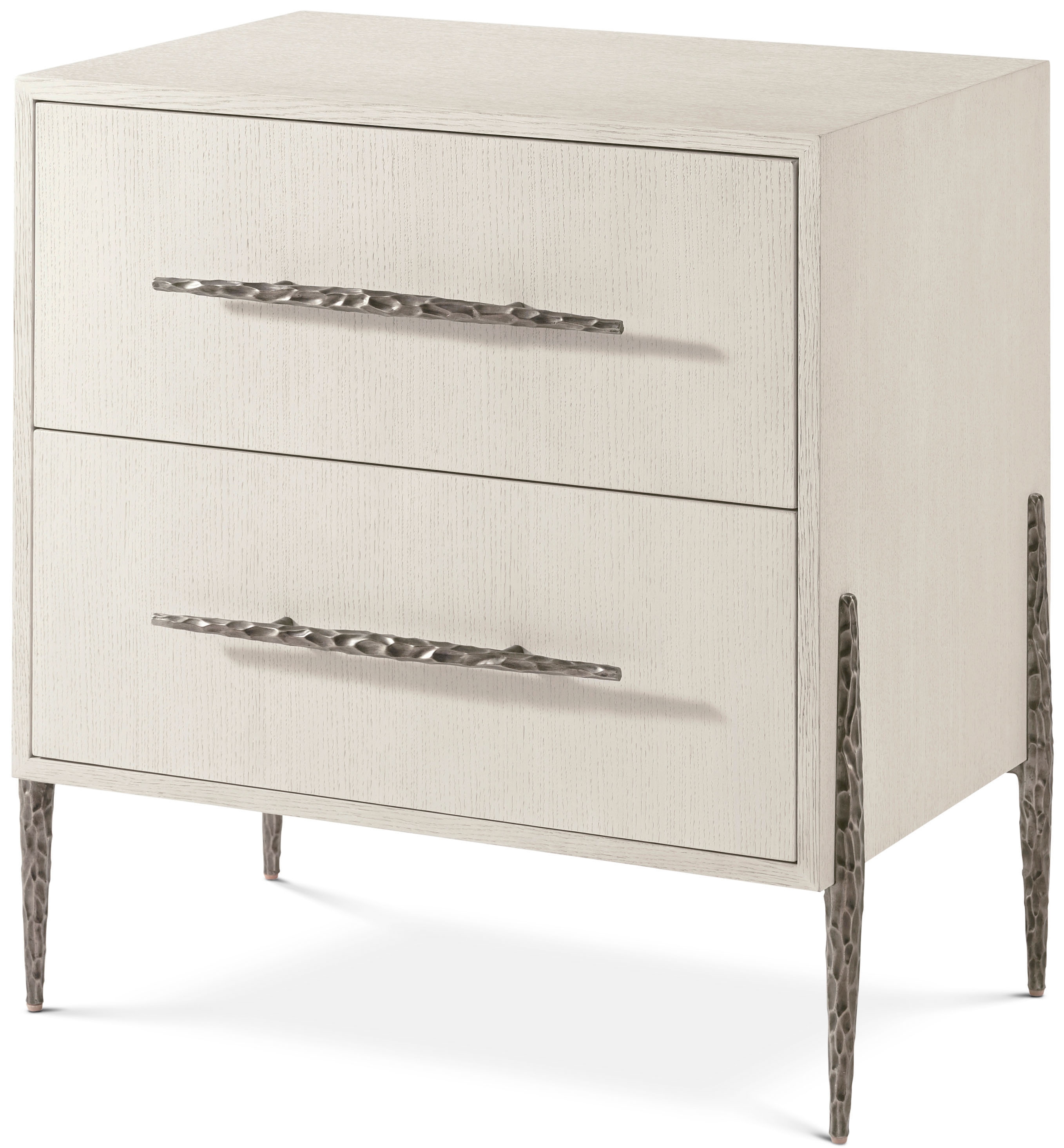 Theodore Alexander Essence 2-Drawer Nightstand with Metal Legs