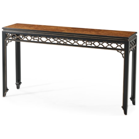 Poplar Burl Hall Console Table