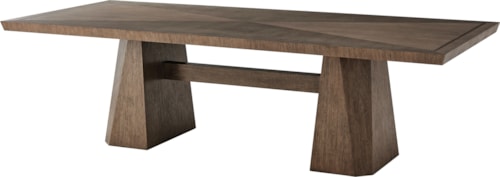 Contemporary Dining Table with Double Pedestal Base