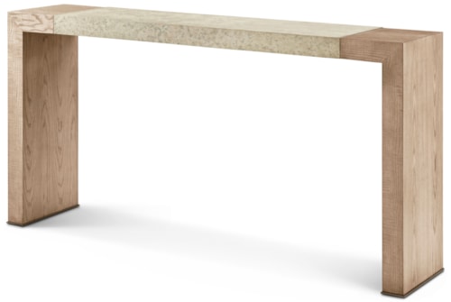 Contemporary Console Table with Stone Top