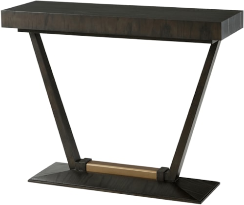 Modern Beveled Base Console Table
