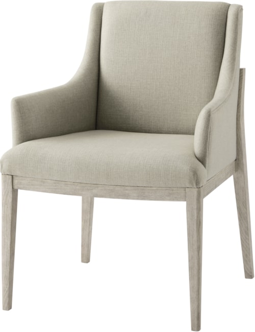 Contemporary Dining Armchair with Tapered Legs