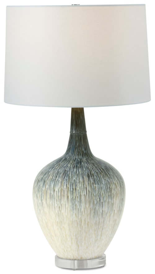 Contemporary Table Lamp with Hand-Painted Details