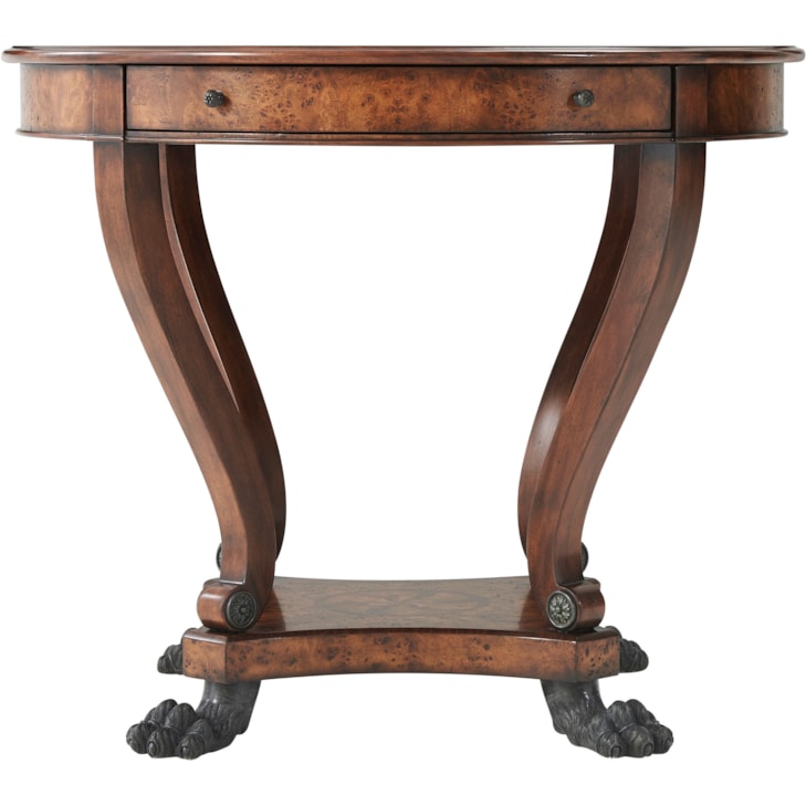 Theodore Alexander Tables Marquetry Inlaid Round End Table