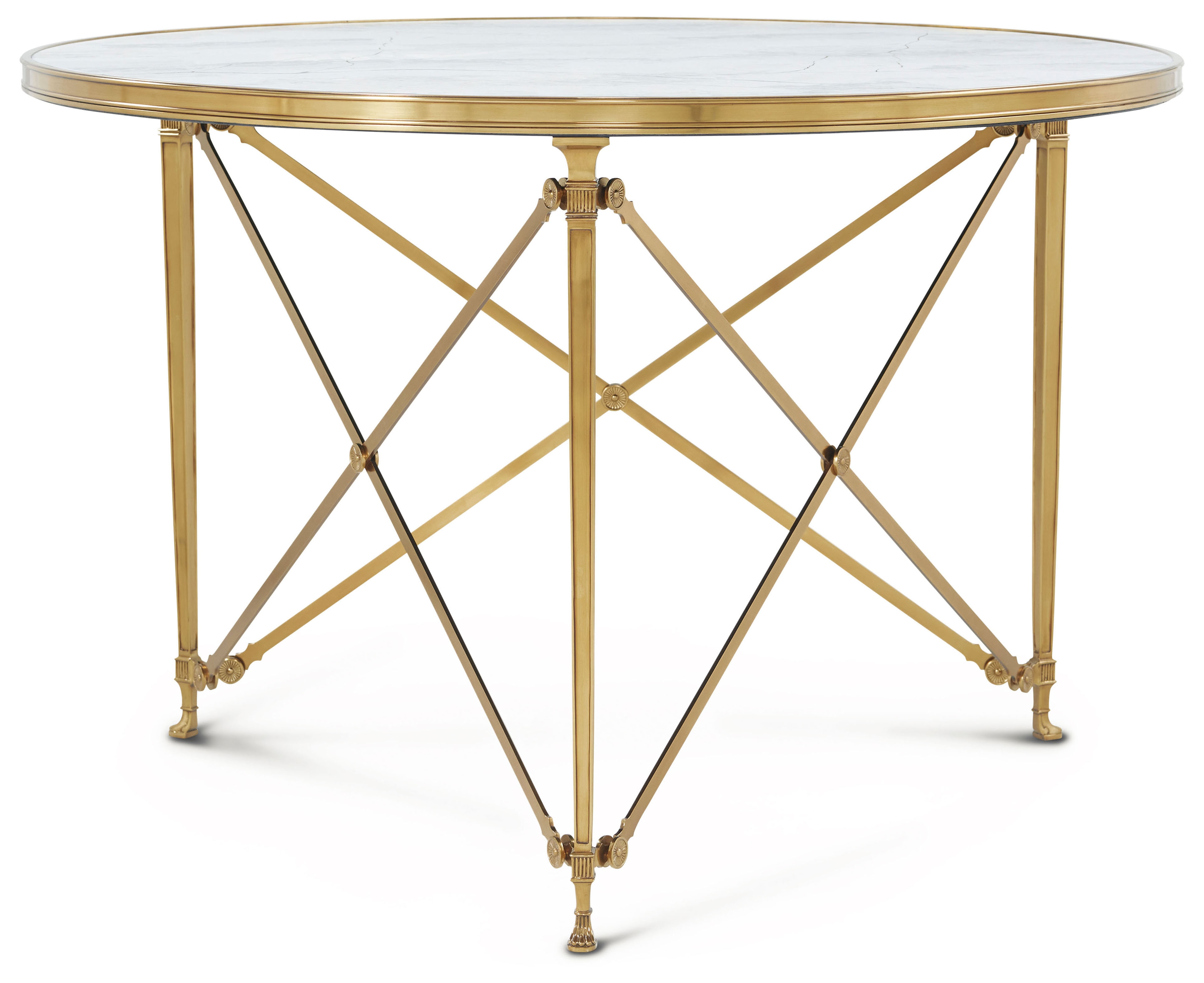 Theodore Alexander Spencer London Round Brass Center Table
