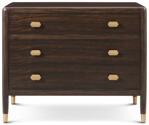 Transitional Three-Drawer Nightstand