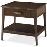 Mid-Century Modern Single-Drawer Nightstand