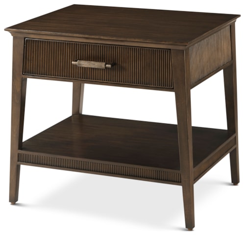 Mid-Century Modern Single-Drawer Nightstand