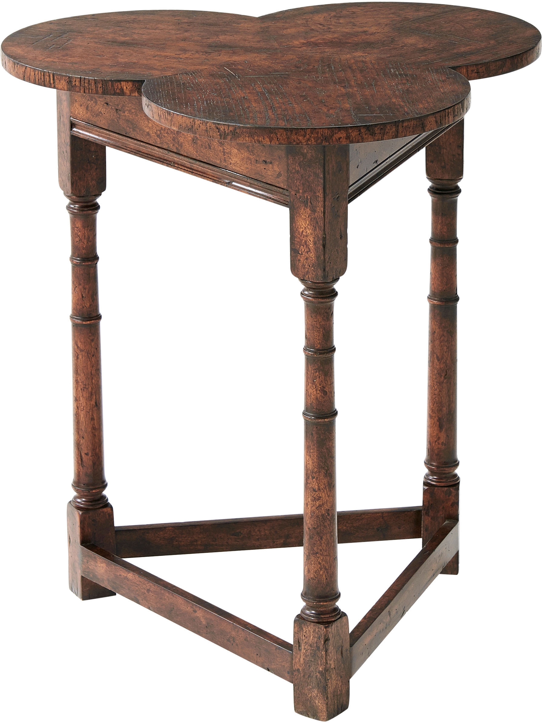 Oak Clover Accent Table