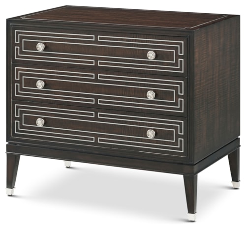 Contemporary 3-Drawer Nightstand