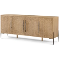Rustic 4-Door Media Cabinet