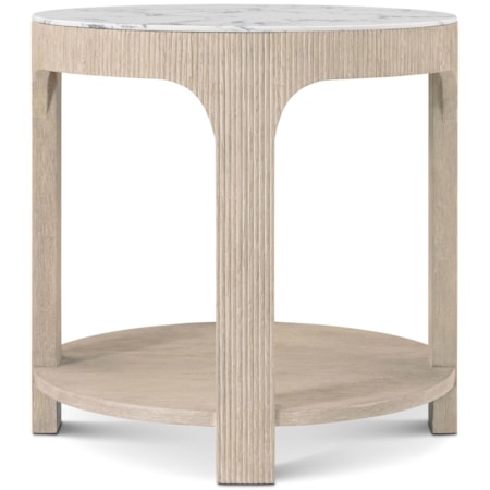 Horizon Round Quartz Side Table
