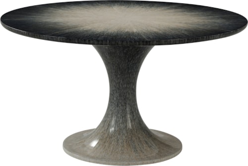 Mid-Century Modern 54" Round Pedestal Dining Table