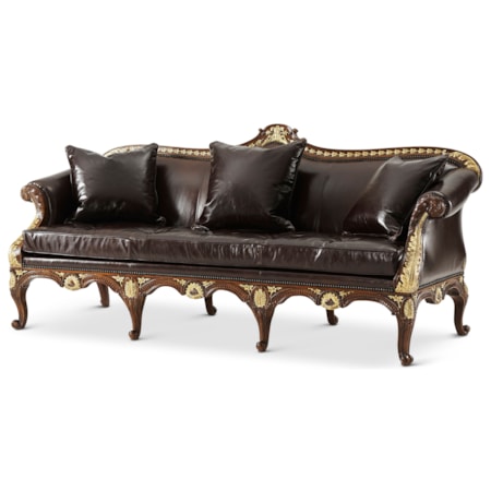 The Spencer House Rolled-Arm Leather Sofa