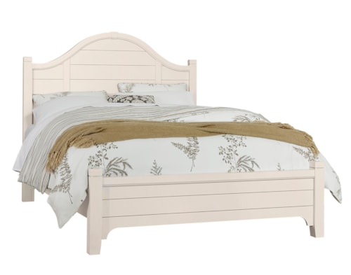 Transitional King Bed with Arched Headboard