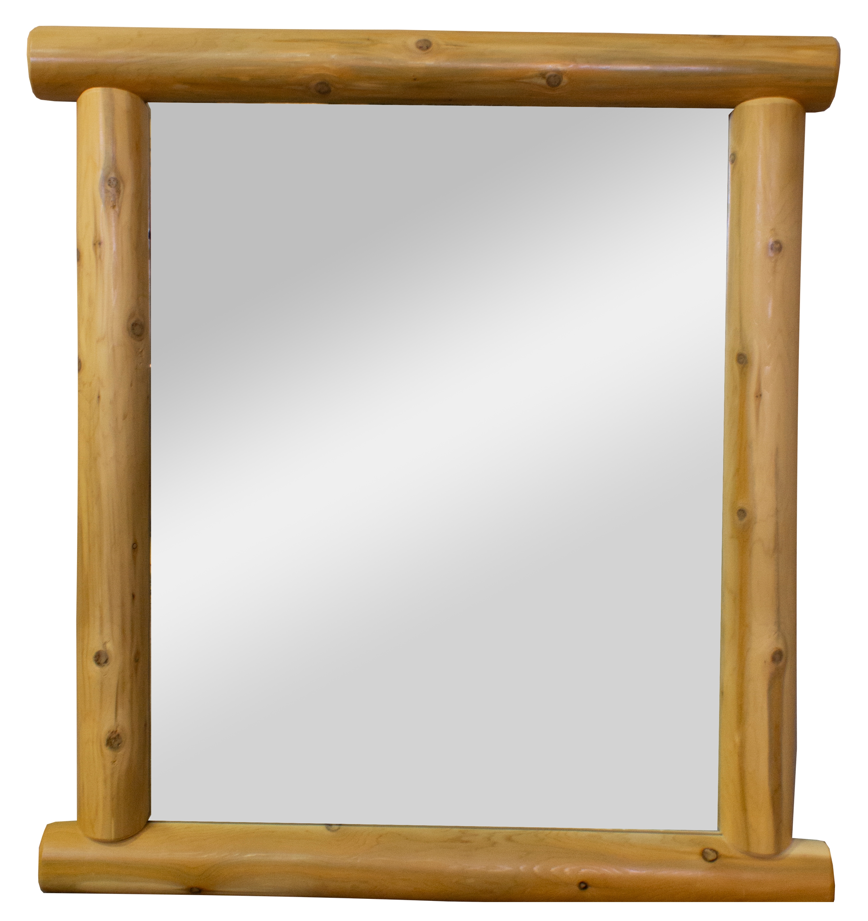 White Cedar Log Mirror