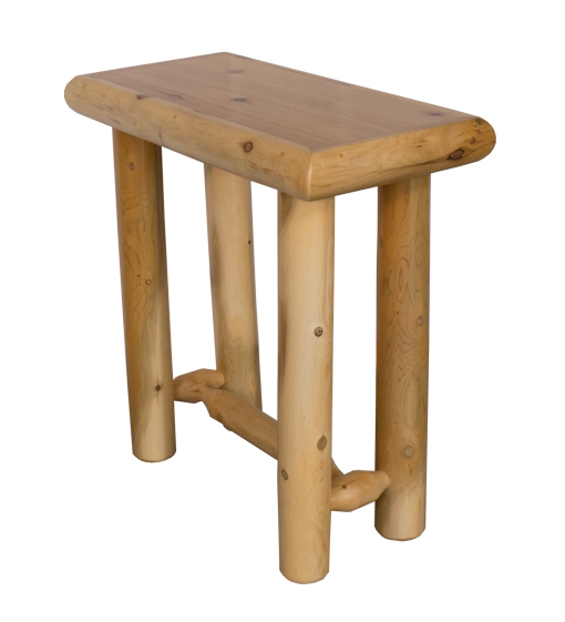 White Cedar Log Side Table
